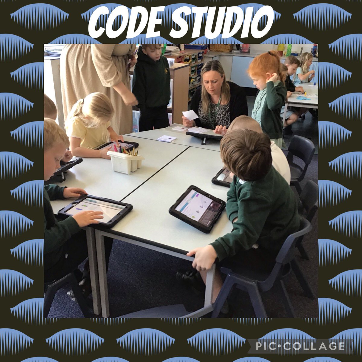 Overchurch4's tweet photo. #OverchurchComputing This afternoon we all completed our first Code Studio lesson which was focused on learning to drag and drop. https://t.co/vlJAgC1Fti