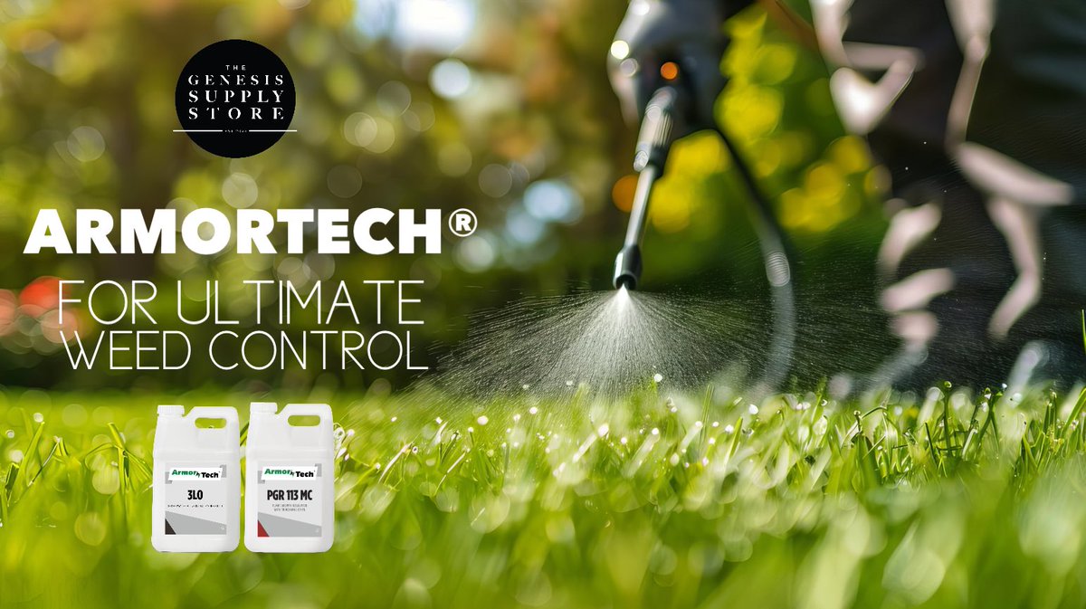 Ready to reclaim your grounds from stubborn weeds? Prevent new weeds from taking root and eliminate existing ones with ease, with Armortech. An American-Owned herbicide product we proudly put our name behind.

genesissupplystore.com/collections/he…

#weedcontrol #turf