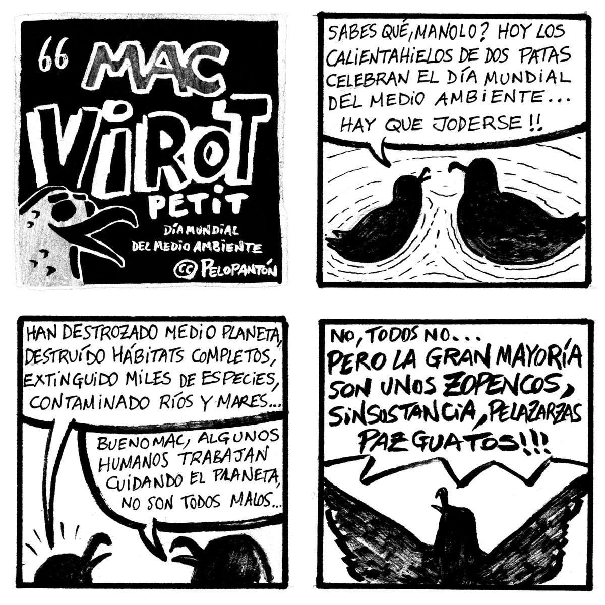 pelopanton's tweet photo. El #DíaMundialDelMedioAmbiente
Mac Virot Petit Nº66 #MacVirotPetit #SOSvirot #SaveSeabirds #PardelaBalear #Puffinusmauretanicus #Puffinus #BalearicShearwater #Shearwater https://t.co/2MM9W0abxg