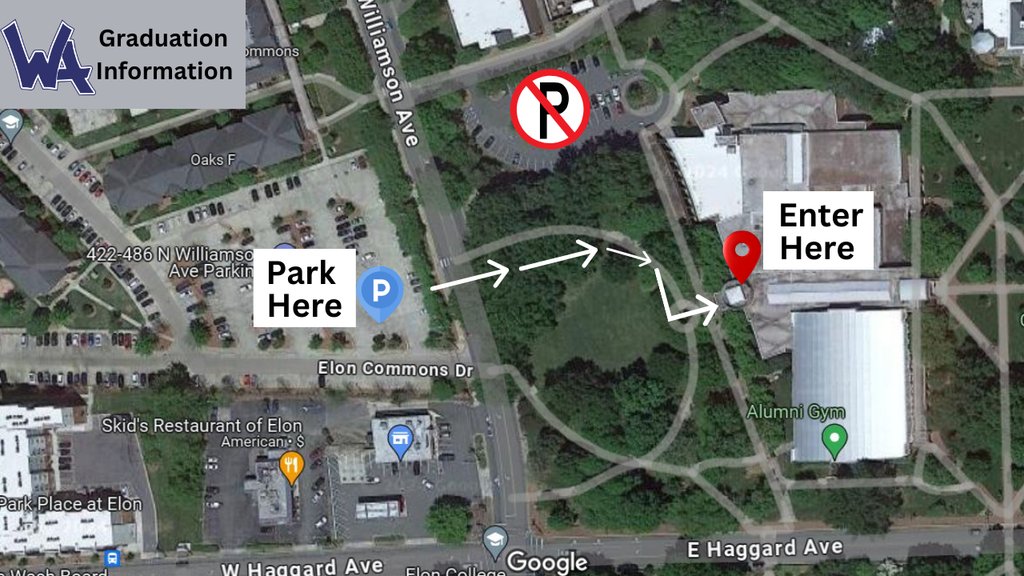 Warriors, 
Please see the attached map for parking and entrance information for Graduation 2024.  Congratulations!