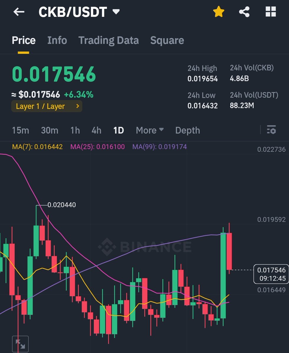 AsifcryptoLDR's tweet photo. Buy $CKB 

(Midterm👇) few weeks✅

Target One = 0.020
Target Two =0.023
Target three = 0.026

Buy always own risk, and don't take risk with A Coin❌ try to  Do (DCA Yourself) https://t.co/RJyjTq97xZ