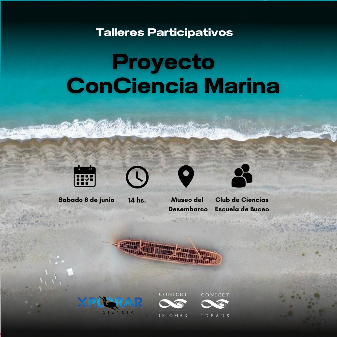 CONICETCenpat's tweet photo. Para celebrar el Día Mundial de los Océanos, se vienen dos talleres del Proyecto ConCiencia Marina en las localidades de Puerto Pirámides y Puerto Madryn!
Su objetivo es visibilizar el patrimonio marítimo natural, cultural y arqueológico de diversas áreas costeras de Chubut https://t.co/0fh031WMD8