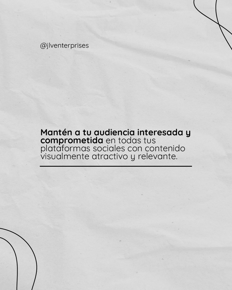 JlvEnterprises's tweet photo. ¡Empieza transformar tus redes sociales hoy! 📷 Captura la atención de tu público con contenido visual atractivo y relevante 😎 https://t.co/gYP7H991QR