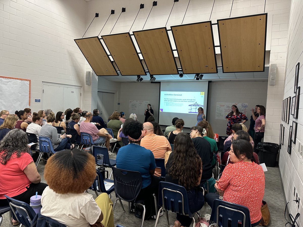 BettinaStaudt's tweet photo. CCPS World Language teachers at work!! What are our student’s success criteria? Evidence of learning & alignment with standards. #leadccps https://t.co/TK4obJXKGz