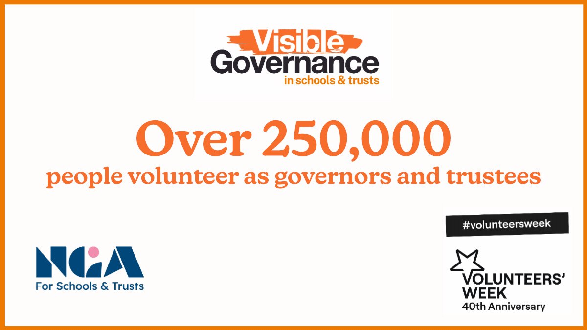 NGAMedia's tweet image. Did you know that school governors and trustees are one of the largest volunteer collectives in the country?
Staggeringly, over a quarter of a million people volunteer to support their community &amp;amp;  improve the quality of education provided to young people! #VolunteersWeek