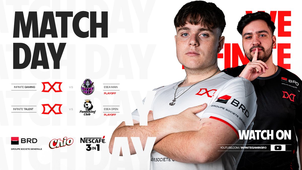 infiniteggro's tweet photo. Grab your favorite flavor of Chio Chips and tune in tonight. Both our teams are playing ESEA PLAYOFFS!
๐บ https://t.co/T4TI3uZIRL
โฐ 20:00 EET
Join the stream and say hi!
#WeINFINITE #WeADVANCED https://t.co/iN6MUvKacW