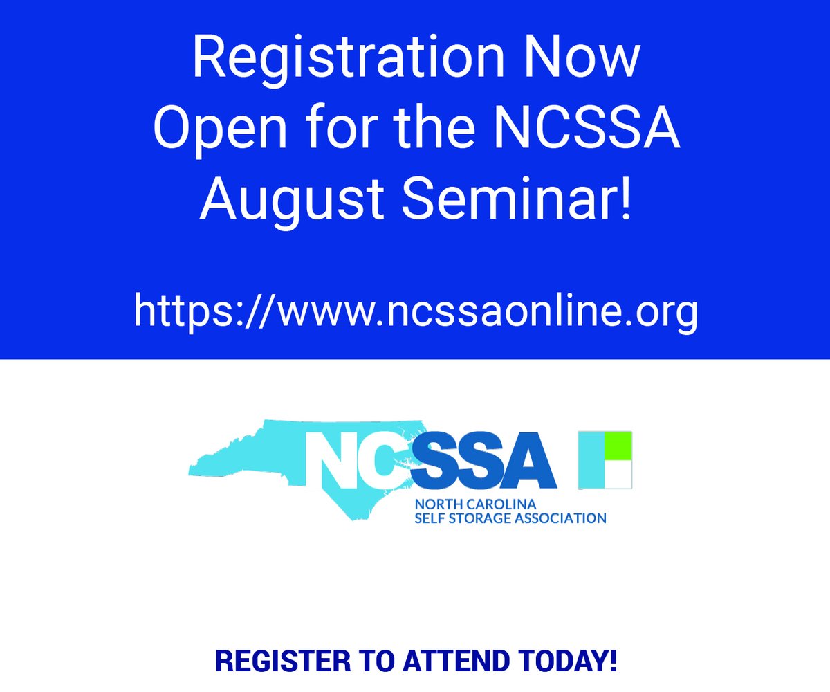 Looking for education and networking opportunities this summer? NCSSAs August Seminar brings self storage operators and owners together at The Surf Club in Wilmington Beach on August 12. Click here for more information ow.ly/rbHP50S0iXt