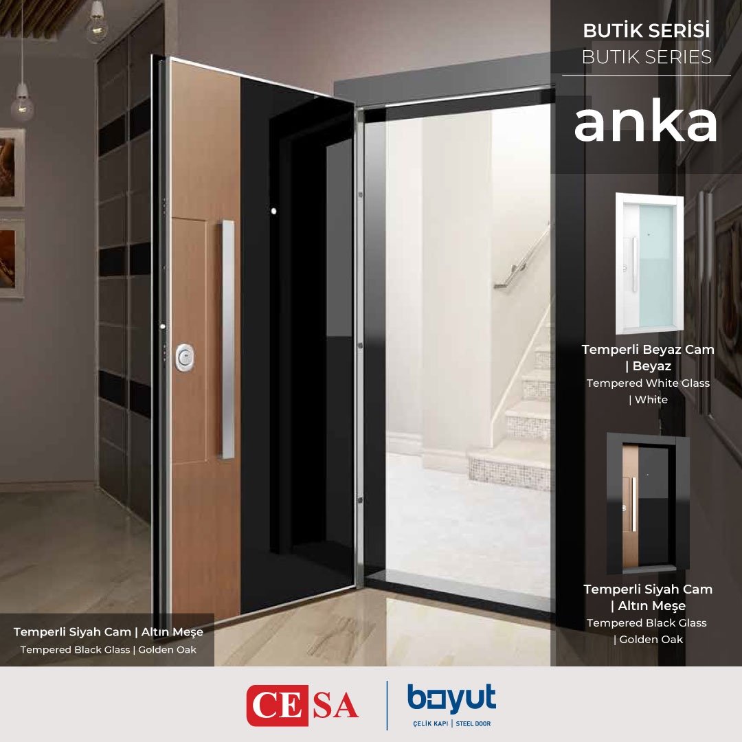CesaYapi's tweet photo. Boyut Çelik Kapı'nın Butik koleksiyonunda yer alan Anka, son teknoloji güvenlik sistemi, sağlam yapısı ve siyah ve beyaz renk seçenekleriyle yaşam alanlarının girişinde dekorasyon anlayışınızın başlangıç noktasını oluşturuyor.
#CesaYapı #Boyut #SağlamKapı https://t.co/zJlYMVYLXU