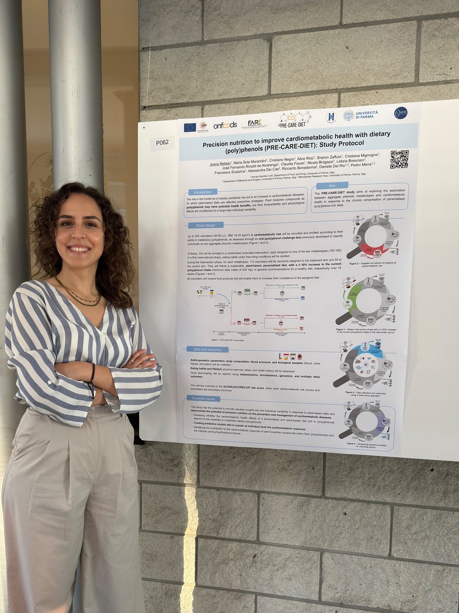 Human Nutrition Unit - University of Parma (@hnunipr) on Twitter photo Our 1st year PhD student <a href="/JoanaMSRebelo/">Joana</a> presented a poster at <a href="/SINU_Italia/">SINU (Italian Society of Human Nutrition)</a> National Congress untitled "Precision nutrition to improve cardiometabolic health with dietary (poly)phenols (PRE-CARE-DIET): Study Protocol". <a href="/PredictCare_ERC/">PREDICT-CARE_ERC</a> Our 1st year PhD student <a href="/JoanaMSRebelo/">Joana</a> presented a poster at <a href="/SINU_Italia/">SINU (Italian Society of Human Nutrition)</a> National Congress untitled "Precision nutrition to improve cardiometabolic health with dietary (poly)phenols (PRE-CARE-DIET): Study Protocol". <a href="/PredictCare_ERC/">PREDICT-CARE_ERC</a>
