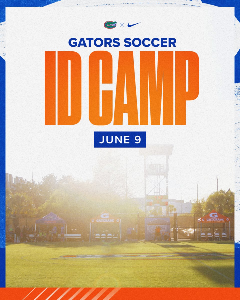 Still time to register for June 9 #Gators Soccer ID camp!

See you soon!

🔗 tinyurl.com/5cd6camk

🐊⚽️ | #GoGators