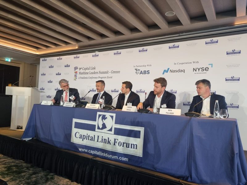 OrcaAInfo's tweet photo. Happy to take part today in the 9th Capital Link Maritime Leaders Summit in Athens and to have our CEO and co-founder Yarden Gross represent our vision for the future of #tech in the #maritimeindustry. https://t.co/SDwsYAoQEd