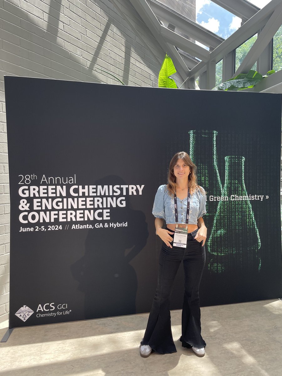 Grateful to be able to attend the 28th Annuel Green Chemistry &amp; Engineering conference organized by ACS. Great opportunity to learn more about the application of IA in the field of sustainable chemistry 💚👩🏼‍🔬 #gcande <a href="/ACSGCI/">ACS Green Chemistry Institute</a>