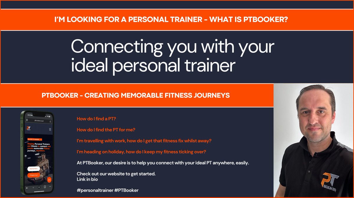 ptbooker's tweet photo. Our platform is specifically designed to benefit BOTH Personal Trainers AND Clients, anywhere, easily.

You have nothing to lose &amp; plenty to gain. 

Join today for free!

Why? - Check the images 😊💪

#connection #memorable #fitness #journey #fitnessfix #gettingitdone #keepgoing https://t.co/MDR9S6Rnt3