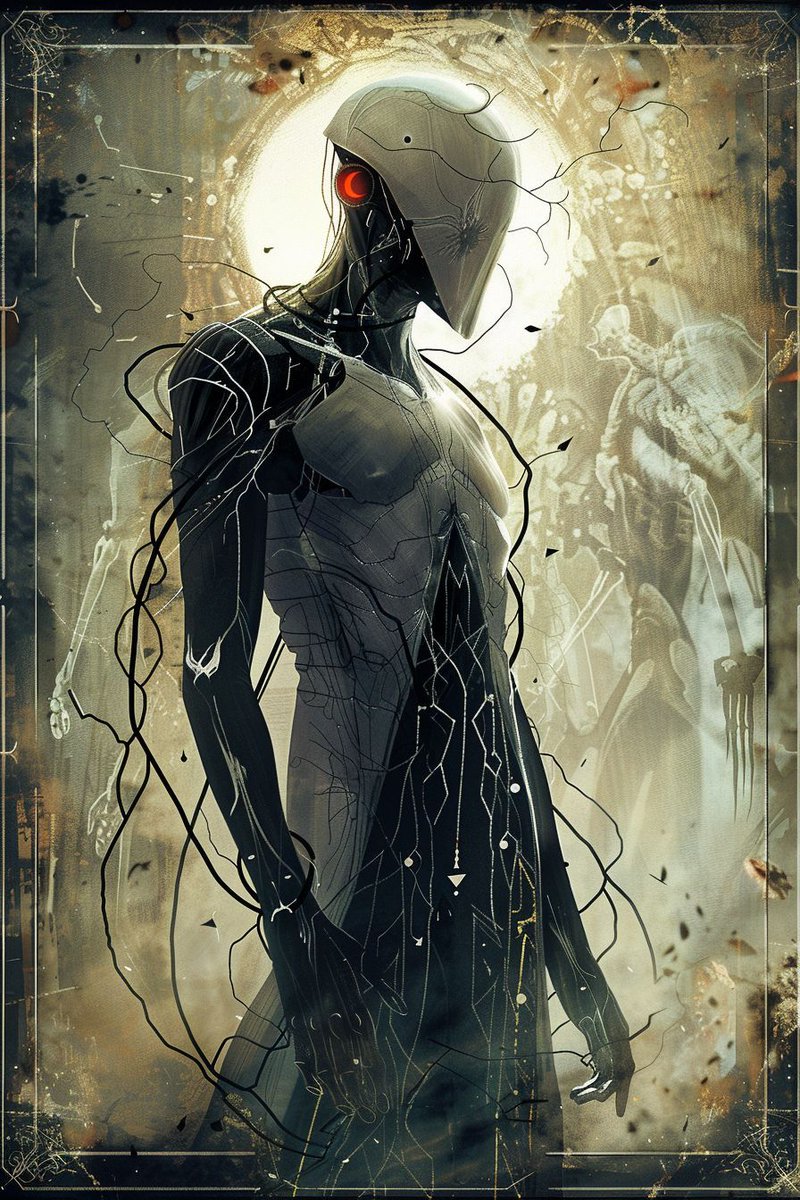 wtrekell's tweet photo. These dark and powerful figures blend elements of gothic horror and futuristic aesthetics, each exuding a sense of dread and enigmatic presence.

The court of Arcana: https://t.co/usEAnzhEBO  

#wtrekell #AIArt #ReapersCourt #Midjourney #Knight #Horror #DarkFantasy #FuturisticArt https://t.co/w735xQSYzO