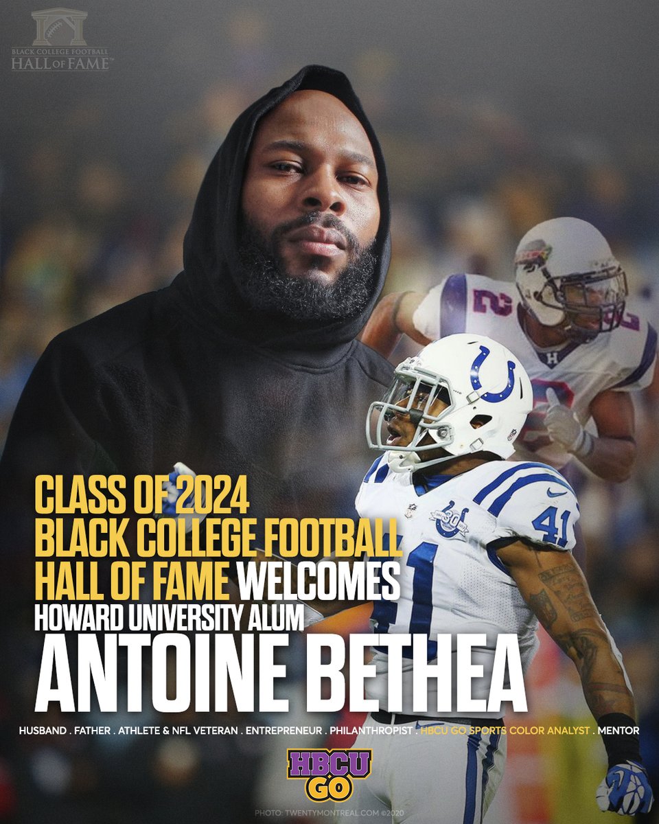 HBCUGO.TV (@hbcugotv) on Twitter photo <a href="/ABethea41/">Antoine Bethea (AB41)</a> and the Class of 2024 BCFHOF inductees will be honored at the 15th Annual Black College Football Hall of Fame Induction Ceremony, presented by the Atlanta Falcons on Saturday in Atlanta, Georgia. Congratulations to all! <a href="/ABethea41/">Antoine Bethea (AB41)</a> and the Class of 2024 BCFHOF inductees will be honored at the 15th Annual Black College Football Hall of Fame Induction Ceremony, presented by the Atlanta Falcons on Saturday in Atlanta, Georgia. Congratulations to all!