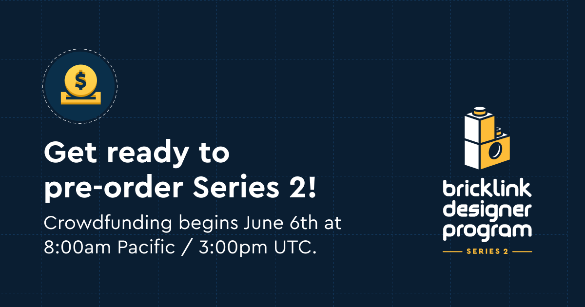 BrickLink's tweet photo. Mark your calendar, set your alarm! You can pre-order your favorite BrickLink Designer Program Series 2 sets starting Thursday, June 6th at 8am Pacific / 3pm UTC.

To pre-order, visit https://t.co/OkVvXOWa98

#BrickLink #BDPSeries2 #LEGO https://t.co/wU7SK0FgAW