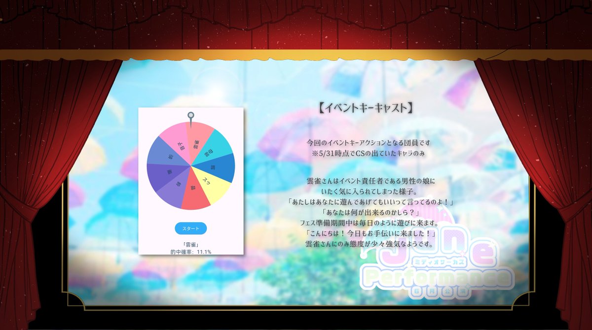 A_D_Circus's tweet photo. 🎪ミディオサーカス6月公演のお知らせ🎠

- ̗̀📢《6月の公演が決定しました！☂️》

《団員の皆様、公演開始のお時間です本日もショーの成功をお祈り致します🎟》

#ミディオサーカス_公式
#ミディオサーカス_イベント告知 https://t.co/dTyMV57yIw