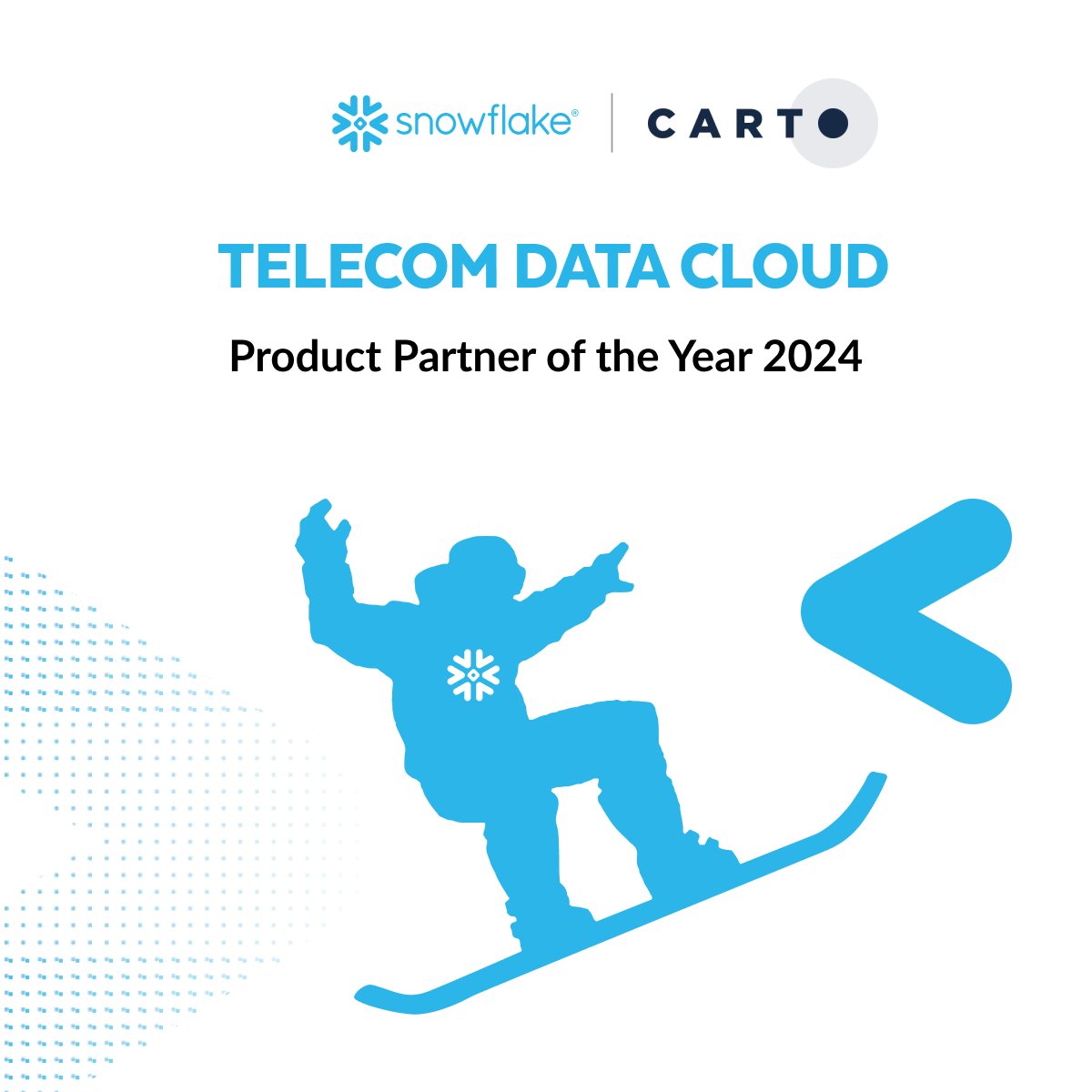 🚀❄️ We've been named Snowflake Telecom Data Cloud Product Partner of the Year!!

A huge congratulations to our fantastic team for delivering the best spatial tools natively to <a href="/SnowflakeDB/">SnowflakeDB</a>, empowering users to enhance coverage and performance at scale!

hubs.ly/Q02zFXNS0