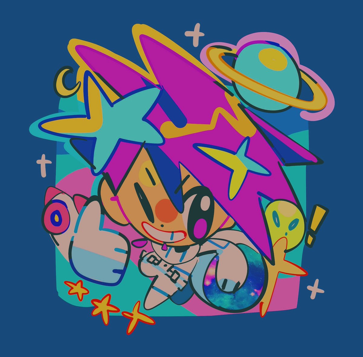 Nittyi1's tweet photo. Happy astronaut 🌌‼️
#Danganronpa #Kaitomomota #Drv3 https://t.co/ADq4JKvUaV