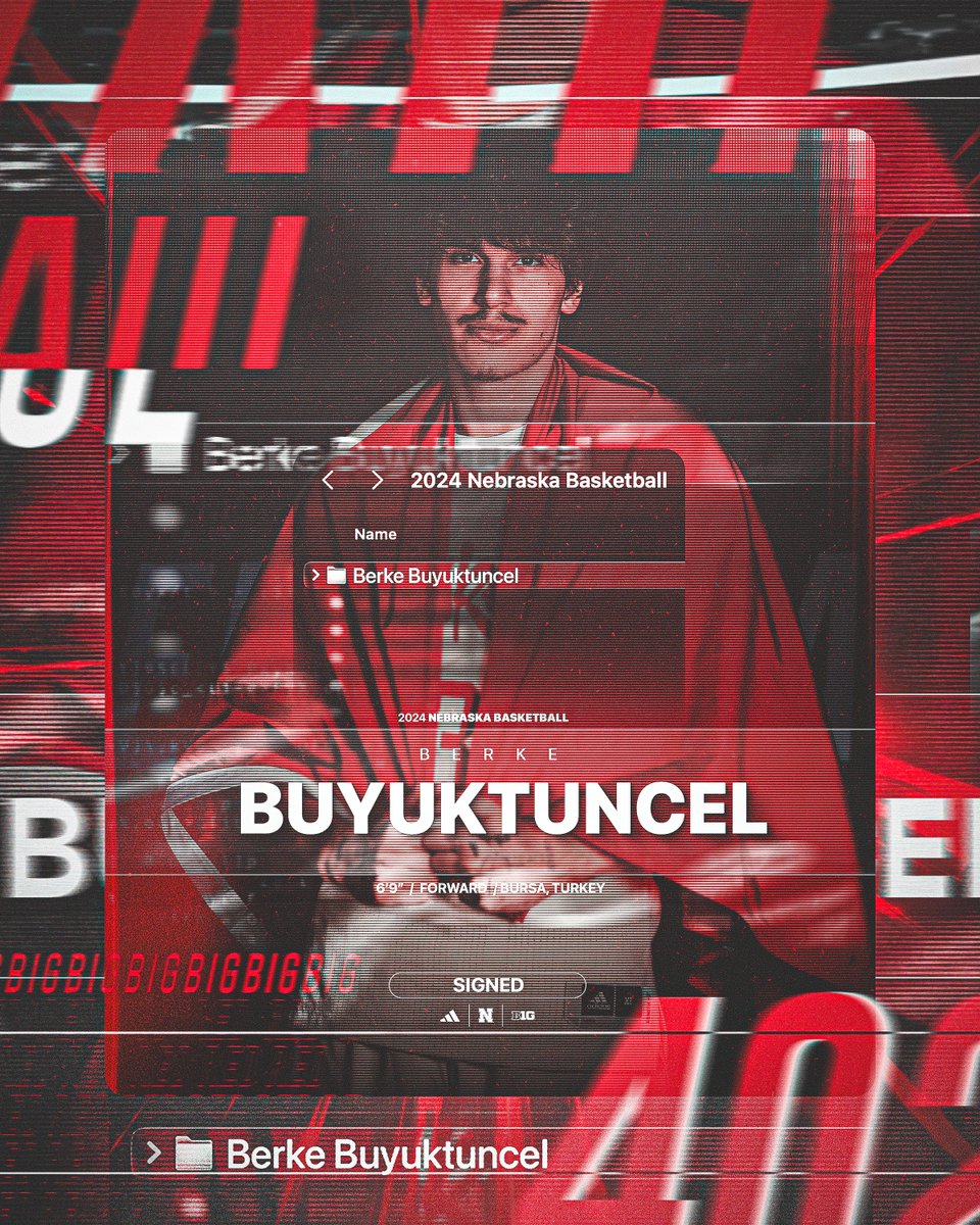 HuskerMBB's tweet photo. Big time addition for the Big Red.

📂 2024_Signed
└✍️ BerkeBuyuktuncel.jpg https://t.co/gwFqIGa0lz