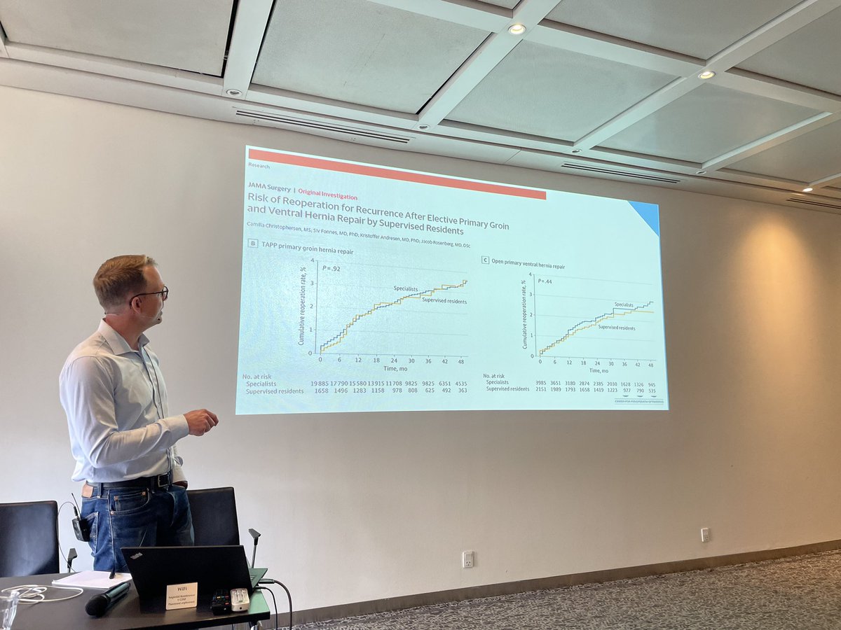 Annual meeting in Copenhagen on treatment of medium sized ventral hernias with 75 attending Danish hernia surgeons, lively discussions on treatment strategies and surgical training