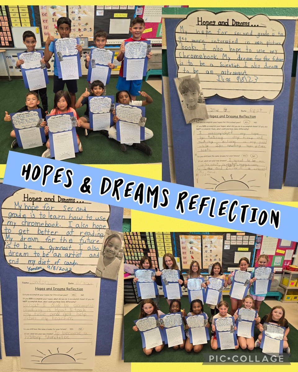 The All Stars reflected on their hopes and dreams that they made in September! #frsd <a href="/CopperHillES/">Copper Hill</a> <a href="/MrsServetnick/">Mrs. Servetnick</a> #CHProud #SelfReflection