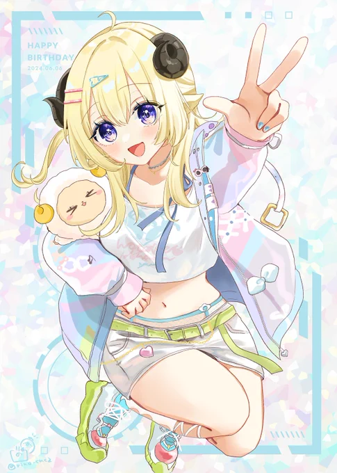 わためちゃんお誕生日おめでとう～#角巻わため生誕祭2024 #つのまきあーと 