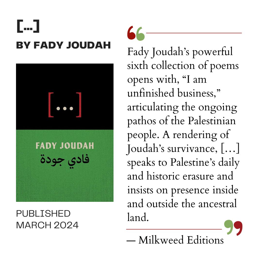Librarians2Pal's tweet photo. Discover new poetry by Palestinian authors published between 2023-2024. Let us know in the comments if there are other titles we should spotlight! https://t.co/rnhEfo5kXa