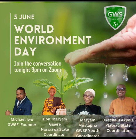 IwuMichael's tweet photo. #WorldEnvironmentDay‌  #GWSF 

9pm WAT Zoom https://t.co/wLaFZDDHQj https://t.co/RUSkDyysTI