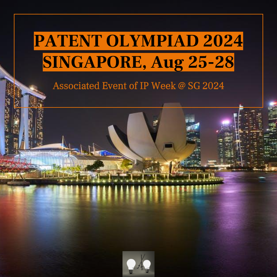 The #patentsearching competition will be held in Singapore, August 26th as an associated event of IP Week by the <a href="/ipofficesg/">IPOS</a> ! Registration is open 💡patentolympiad.org/registration #patent #patentability #priorart #intellectualproperty