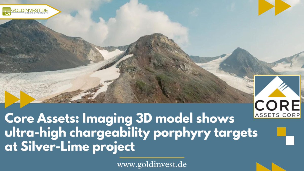 GOLDINVEST_de's tweet photo. A picture is worth a thousand words, they say. That’s even truer of the new imaging geophysics #CoreAssets Corp. is using for the first time to plan this year’s drill program at its Silver Lime CRD porphyry project in the central Blue property in the Atlin Mining District of northwestern British Columbia.
Read more ▶️▶️https://t.co/FDHhi1IEI6