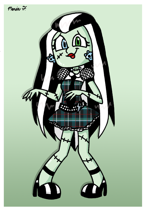Marylikesstuff's tweet image. This week's doll is another #MonsterHigh ghoul, Frankie Stein. ⚡