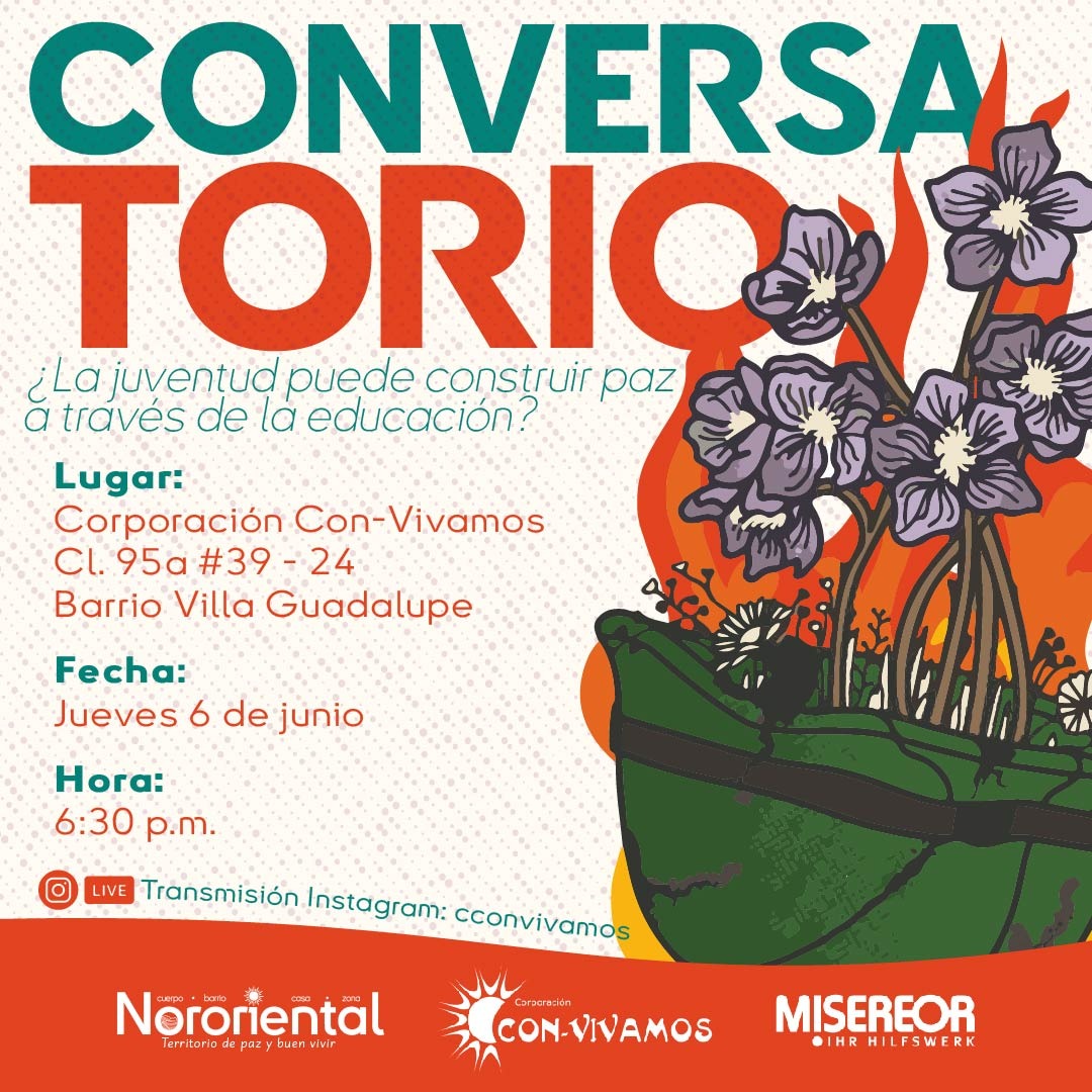 convivamos's tweet photo. El jueves tendremos un espacio de conversación y reflexión donde la objeción de conciencia será pilar para la construcción colectiva. Así, las juventudes seguimos apostándole a la paz y a una vida digna sin guerras, a través de la educación popular y el antimilitarismo. https://t.co/4kb5jU2b49