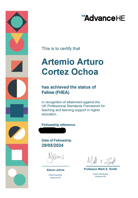 Artemio Cortez (@artemiocortez_) on Twitter photo Happy to have achieved Fellowship of the Higher Education Academy. Many thanks to my colleagues and tutors at <a href="/SOEBristol/">School of Education | University of Bristol</a>, University of Bristol. Happy to have achieved Fellowship of the Higher Education Academy. Many thanks to my colleagues and tutors at <a href="/SOEBristol/">School of Education | University of Bristol</a>, University of Bristol.