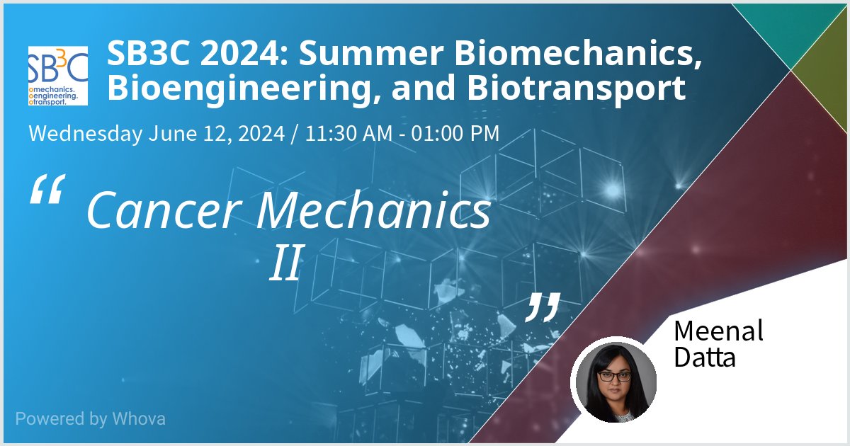 Join us next week at <a href="/SB3Corg/">SB3C Organizers</a> to hear 12 phenomenal talks on #cancer #mechanics by faculty, postdocs, and graduate students during two sessions co-chaired by myself and <a href="/jacopoferruzzi/">Jacopo Ferruzzi</a>!