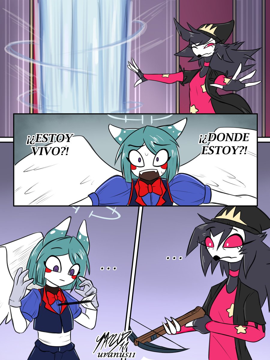 Uranus1128's tweet photo. Un pequeño comic de Helluva Boss xx
#helluvaobssfanart #helluvabossoctavia #helluvaboss #oc #originalcharacter #originalcharacterart #ocxcanon #ocxcannon #comic #comicacolor #comicespañol #selfshipping https://t.co/AyBJNxhB6n