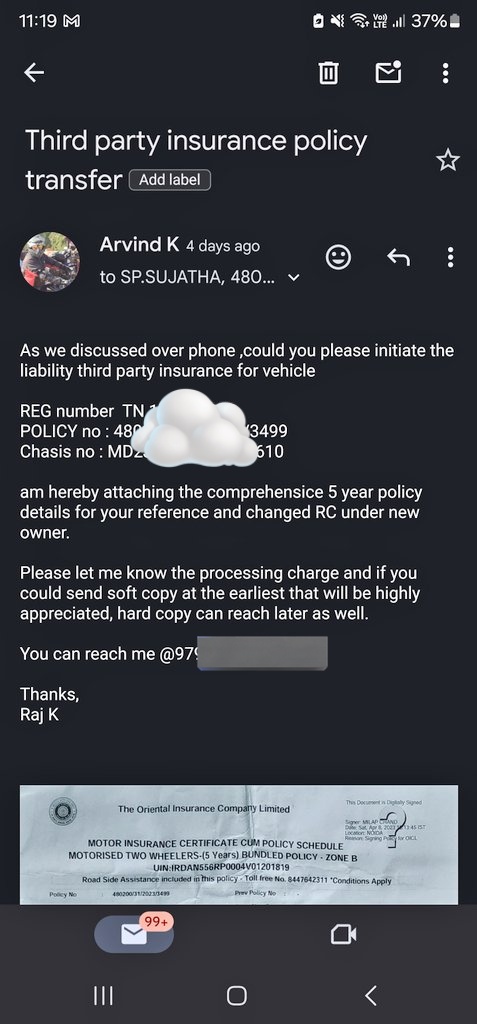 ArviKRaj's tweet photo. I wanted to transfer the liability insurance. ZERO CUSTOMER CARE AND RESPONSE FROM YOUR CUSTOMER REPRESENTATIVE from Tutucorin office @oiclinsurance @orientalins @oicl_csd reply after reply, b2b calls in last 4days! You're an insurer right? Courtesy to save lives? Where's it? https://t.co/moKsQCXWRR