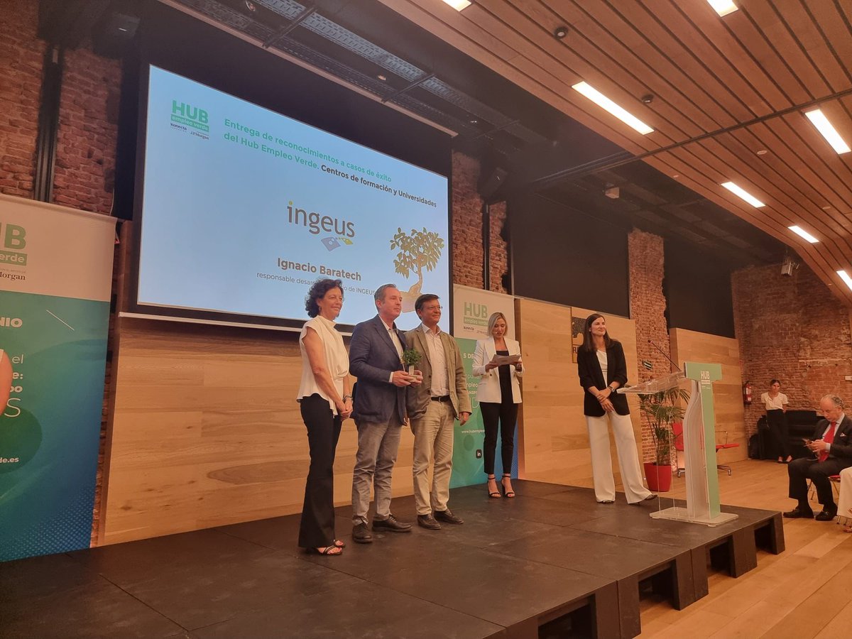 🌿 Desde hashtag#Ingeus-Plataforma por el Empleo Verde, queremos expresar nuestro agradecimiento al HUB Empleo Verde (Fundación Konecta y JP Morgan) por reconocer nuestra labor en acercar empleos verdes a personas en situación de vulnerabilidad. 🌱👏 @IBaratech