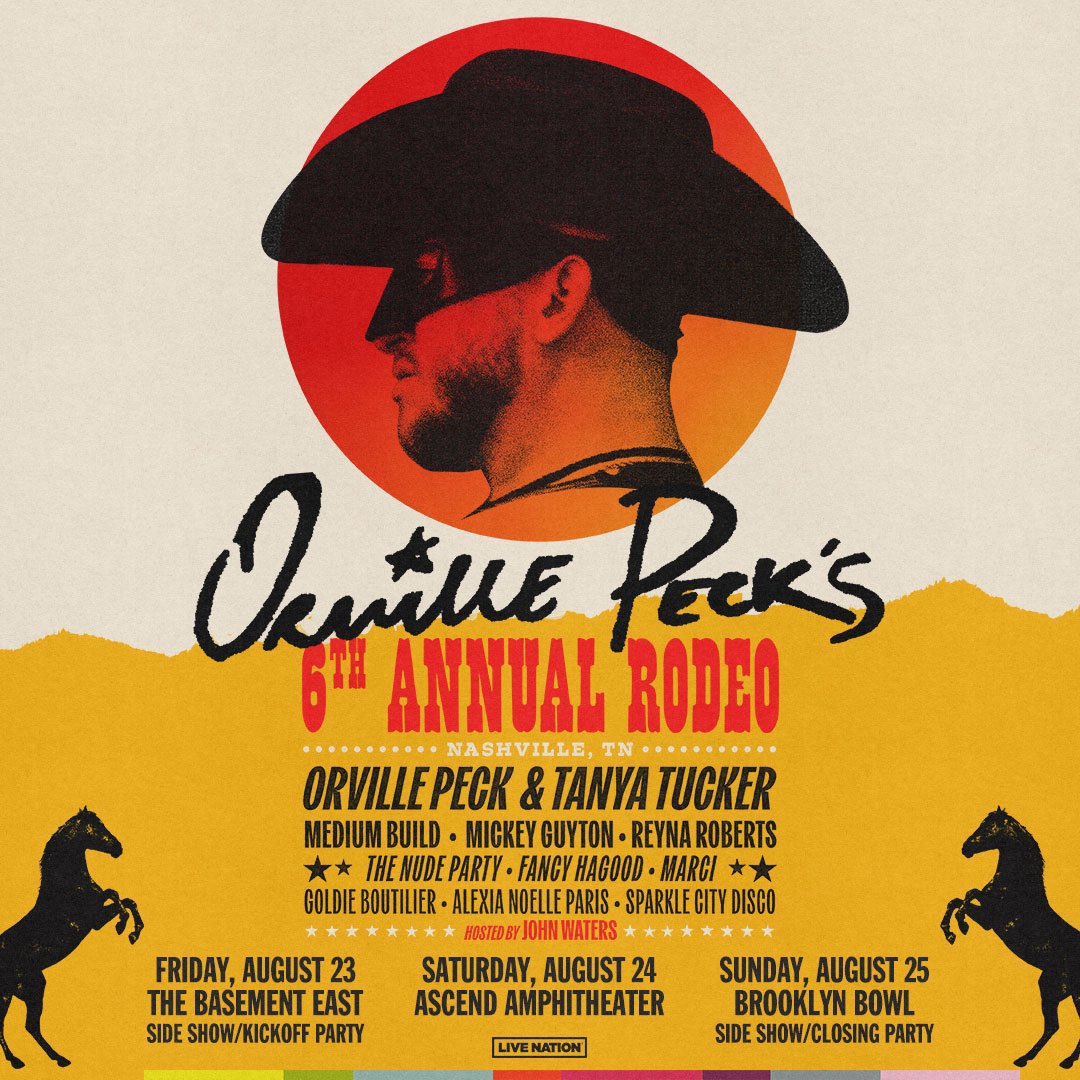 Tanya Tucker (@tanyatucker) on Twitter photo Looking forward to being a part of <a href="/orvillepeck/">Orville Peck</a>’s 6th annual Rodeo taking place on August 23, 24 and 25 in Nashville! 🐎🐎🐎 Tickets are on-sale on Wednesday, 6/12 at 10am local at ticketmaster.com. 😍🎵🎤✨ Looking forward to being a part of <a href="/orvillepeck/">Orville Peck</a>’s 6th annual Rodeo taking place on August 23, 24 and 25 in Nashville! 🐎🐎🐎 Tickets are on-sale on Wednesday, 6/12 at 10am local at ticketmaster.com. 😍🎵🎤✨