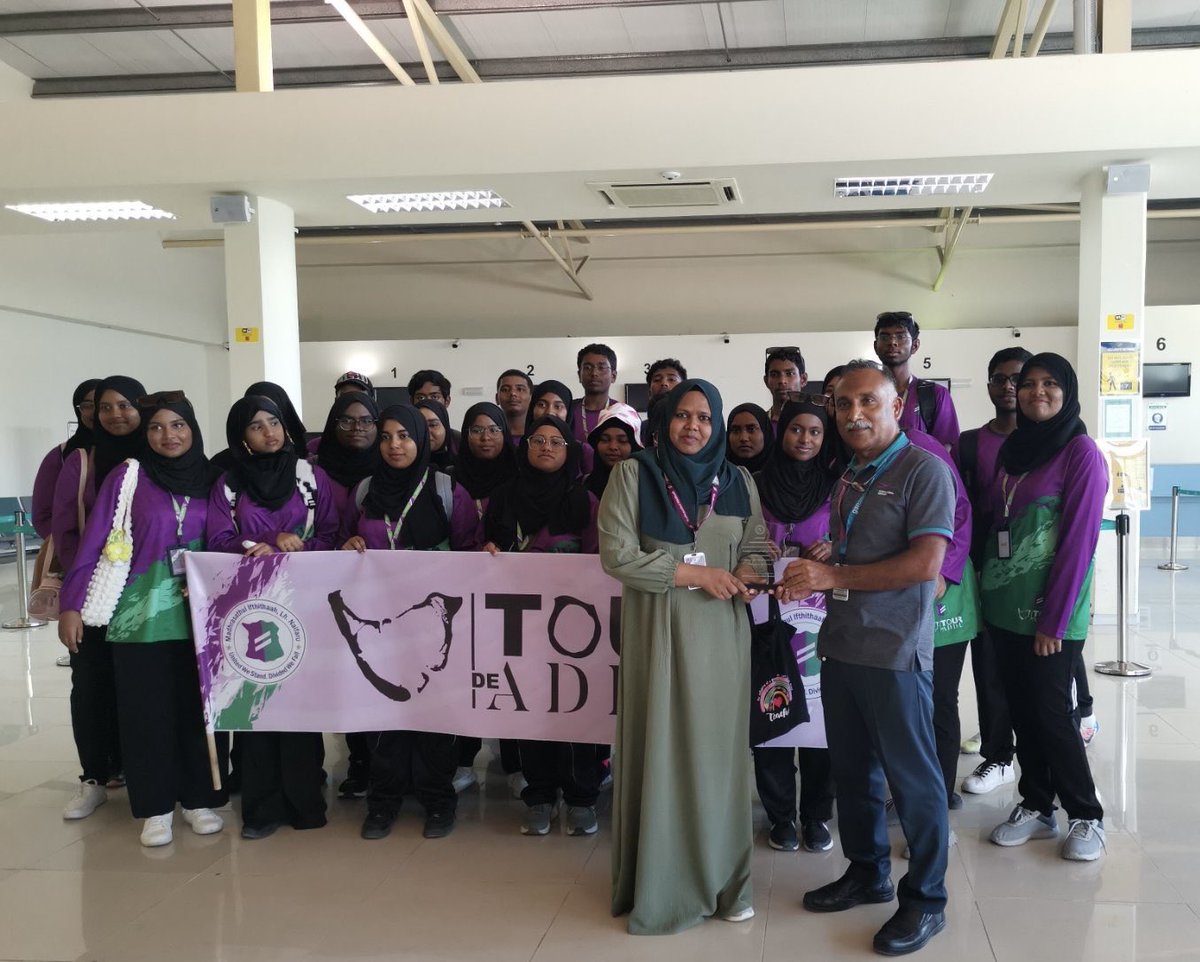 AIA_MV's tweet photo. It was a pleasure to welcome students of @Ifthithaah from Lh. Naifaru to GAN on a study tour. During this visit, the students got the opportunity to learn about airport operations &amp; explore the facilities &amp; equipments. We hope this was a memorable day of learning &amp; fun https://t.co/iytWtA8HQX