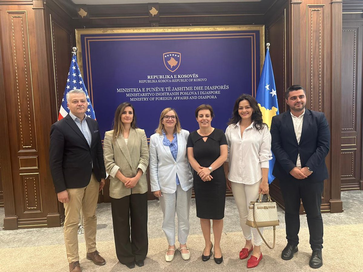 MartaOnorato3's tweet photo. Great meeting today with @gervallaschwarz, #Kosovo Second Deputy Prime Minister and Minister of Foreign Affairs and Diaspora. We discussed the data from the recent @IRIglobal #WesternBalkans Regional Poll, political developments and @IRIglobal support to @partiaGUXO https://t.co/f7k0xSHzKO