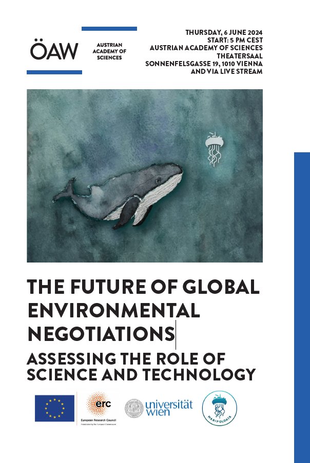 MARIPOLDATA (@maripoldata) on Twitter photo Very excited for tomorrow's event "The Future of Global Environmental Negotiations: Assessing the Role of Science and Technology" 🤩🐳🌏💻🧬
Join us at the <a href="/oeaw/">Austrian Academy of Sciences</a> at 5pm (CET) tomorrow or via livestream!
👉shorturl.at/epDK4
#Oceans #Science #Technology #Negotiations Very excited for tomorrow's event "The Future of Global Environmental Negotiations: Assessing the Role of Science and Technology" 🤩🐳🌏💻🧬
Join us at the <a href="/oeaw/">Austrian Academy of Sciences</a> at 5pm (CET) tomorrow or via livestream!
👉shorturl.at/epDK4
#Oceans #Science #Technology #Negotiations