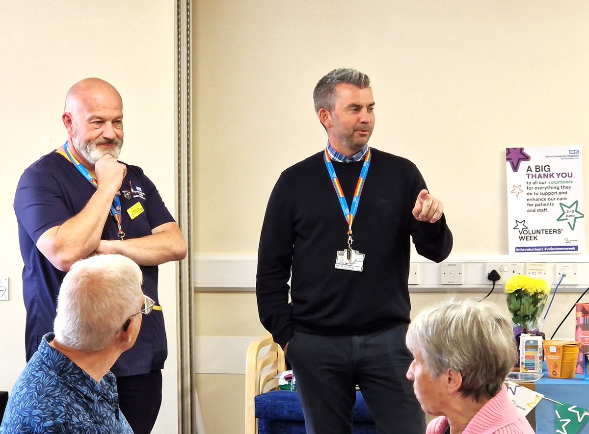 OUH_Horton's tweet photo. This 40th #Volunteers Week, 'Buttons', the OUH #Volunteer Teddy, had a special invitation to this afternoon's tea party for our wonderful volunteers at the Horton - and catch up with our Acting CDPO @F1Mattharris and Deputy CNO @acarterouh.
#OneTeddyOneOUH #OneTeamOneOUH https://t.co/3s7XcSpY8m
