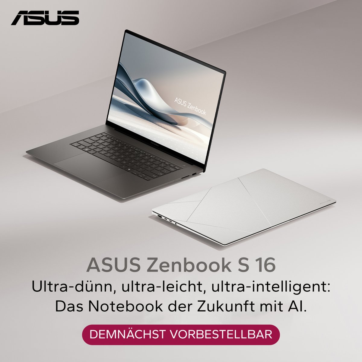 Entdecke das brandneue #ASUS #Zenbook S 16 - das Notebook der Zukunft mit AI!💻✨ Ausgestattet mit der Copilot-Taste* hebt das Zenbook S 16 Deine Effizienz auf ein neues Level.🚀 
*in der EU derzeit noch nicht nutzbar, aber schon heute eine Investition in die Zukunft
