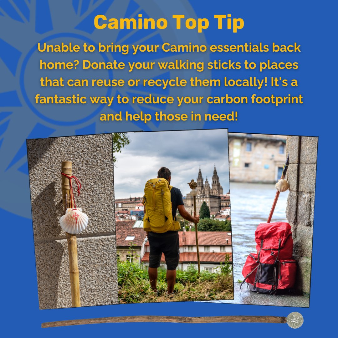 At the end of your Camino journey, we can help organize the donation of your walking sticks to local places that can reuse or recycle them. Just let us know, and we'll assist you in making a positive impact on both the environment and those in need! #WalkTheCamino