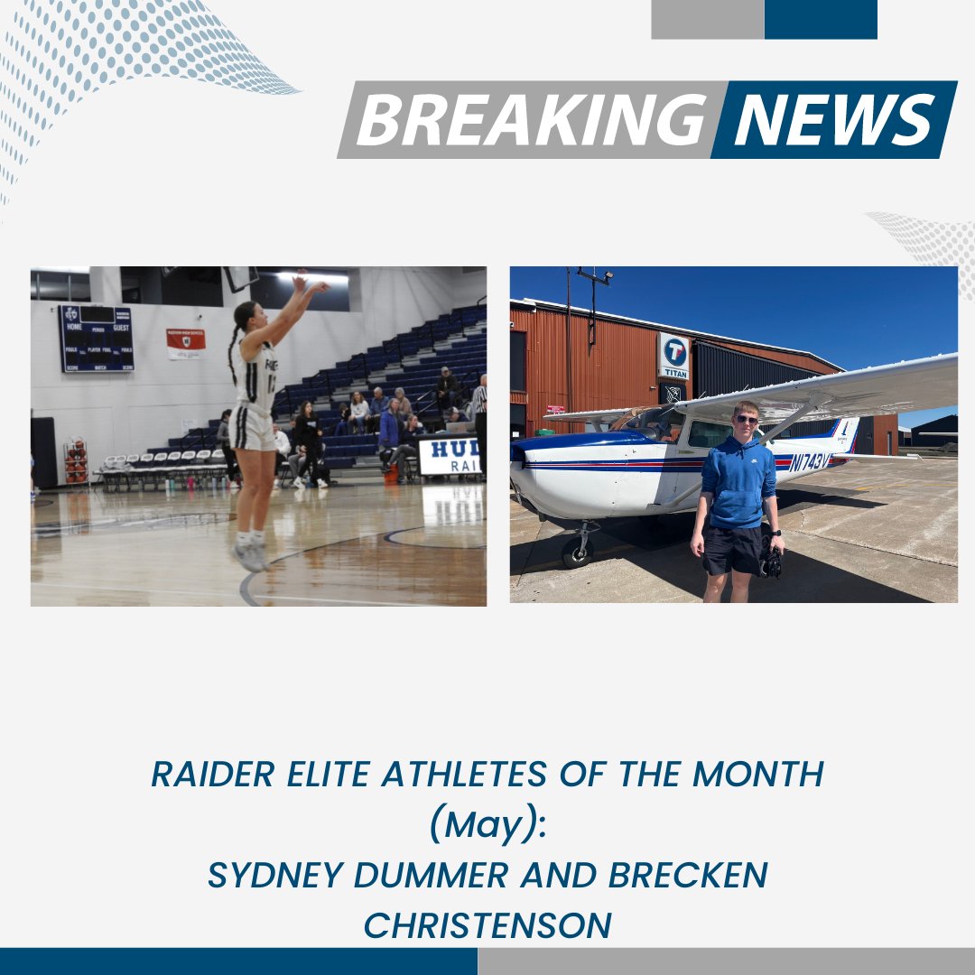 No doubt our May Athletes of the Month will be ready when Summer Raider Elite starts next Monday! Congratulations to Sydney and Brecken! #RaiderElite