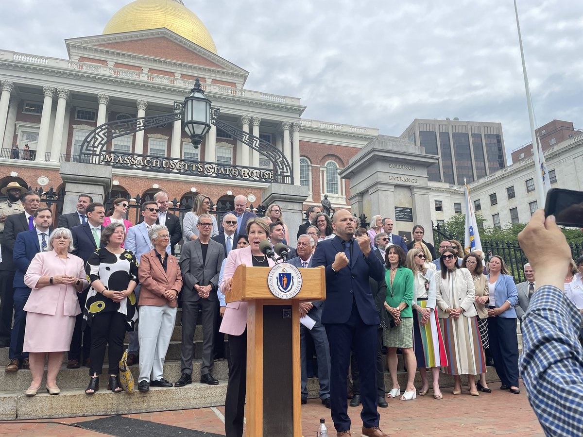 Madison Rogers (@madisonwbz) on Twitter photo “Too many are looking to take away hard-won rights and freedoms.” Governor Healey is speaking at a pride flag-raising outside the state house. <a href="/wbznewsradio/">WBZ NewsRadio</a> “Too many are looking to take away hard-won rights and freedoms.” Governor Healey is speaking at a pride flag-raising outside the state house. <a href="/wbznewsradio/">WBZ NewsRadio</a>
