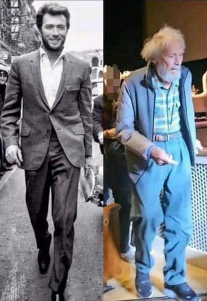 Clint Eastwood
Dijo recientemente el actor estadounidense Clint Eastwood, de 95 años, en un conmovedor discurso. "Es aterrador cómo envejecer, ¿no? Aquí lo ves todo con tus propios ojos. Los huesos no se mueven suavemente, la vista de los ojos se cansa porque les falta luz, y los