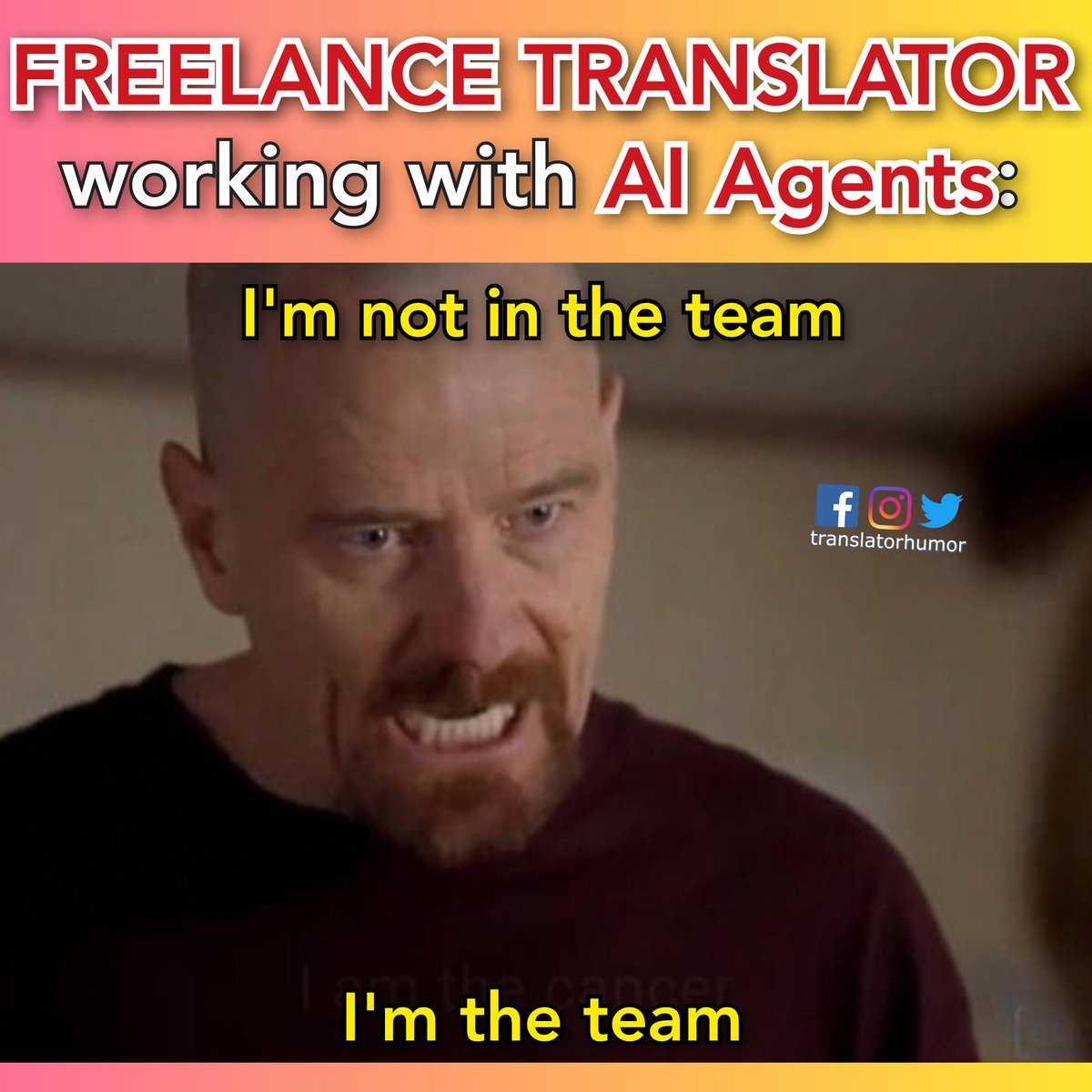 #TRANSLATOR: AI Agents for #TRANSLATION. 😉

#translatorhumormemes #interpreter #translators #interpret #translate #translating #interpreting #translations #interpreters #traduzioni #traducteur #polyglot #tradutor #language #linguist #traduttore #traducoes #traduttori #traduzir