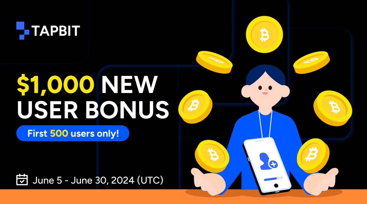 🌈A Big Wednesday Giveaway from #Tapbit!🍻

First 500 New Enters will Share $1000 in Prizes!🎁

📲 Calling all #crypto enthusiasts! 

How to participate?

✅ Follow <a href="/Tapbitglobal/">Tapbit</a>
✅ RT &amp; Like this post &amp; Tag 3 friends 
✅ Register Tapbit via tapbit.com/auth/PBMLTTK
✅ Fill out